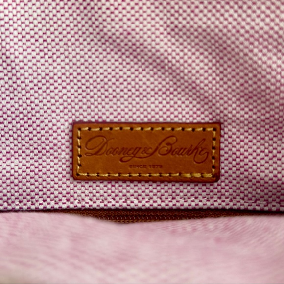 NWT Dooney & Bourke Dillen Double Pocket Crossbody Satchel Pebble Leather Sand - Picture 8 of 12